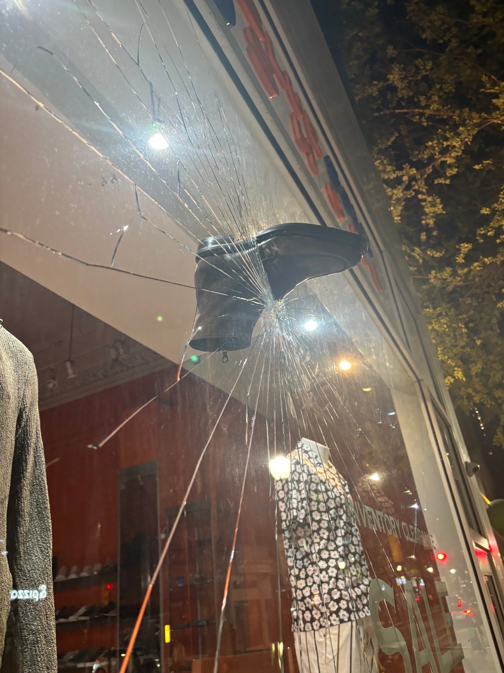 Who Threw a Shoe Thru Blue Sole Shoes&nbsp;Window?